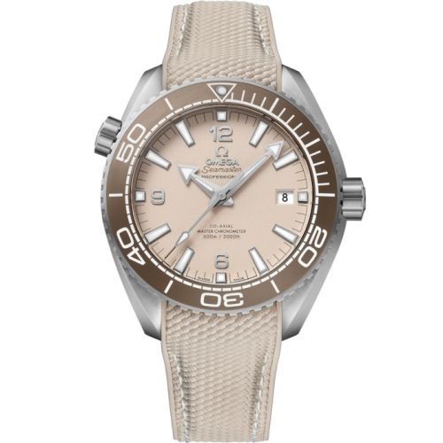 Omega Seamaster Planet Ocean 600M Co-Axial 43.5 Master Chronometer Stainless Steel / Beige / Rubber